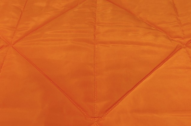 Курточная стежка на синтепоне, Ромбы 21 см ярко-оранжевые 3