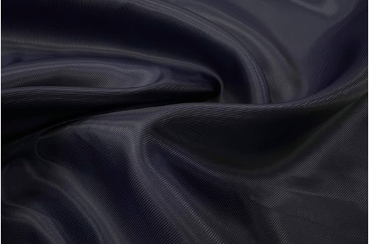 Подкладка с вискозой, темно-синяя в рубчик, Италия