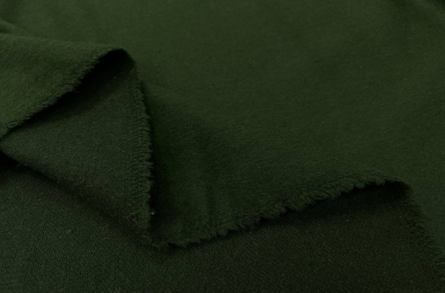 Пальтовая ткань с шерстью, темно-зеленая, Италия 2