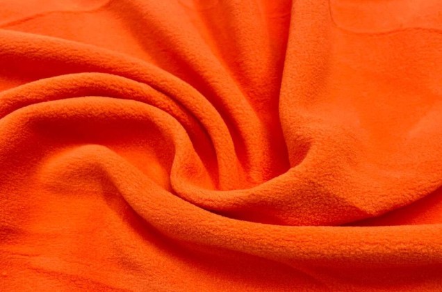 Флис подкладочный, оранжевый, Италия 1