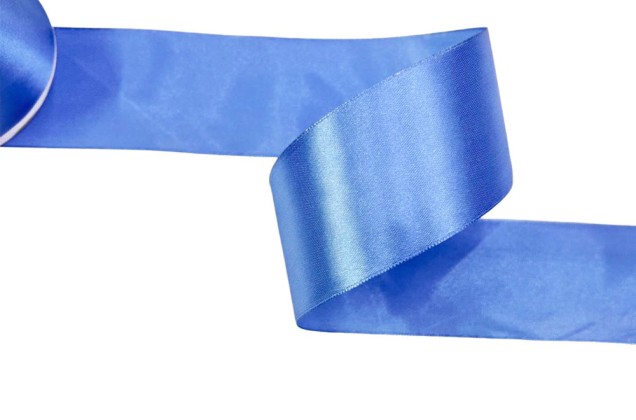 Лента атласная IDEAL, 50 мм, ярко-голубая (3103)