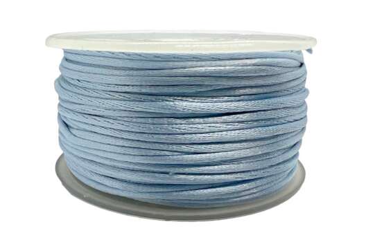 Шнур атласный, 2 мм, голубой (4308)