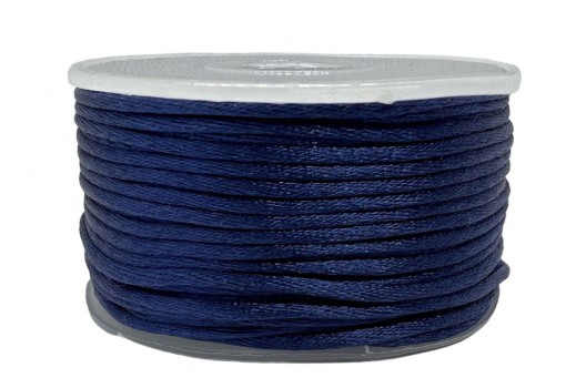 Шнур атласный, 2 мм, темно-синий (3165)