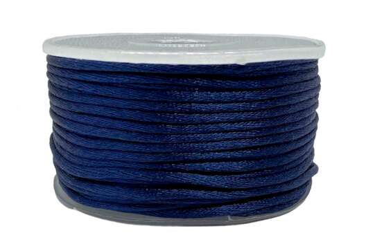 Шнур атласный, 2 мм, темно-синий (3165)