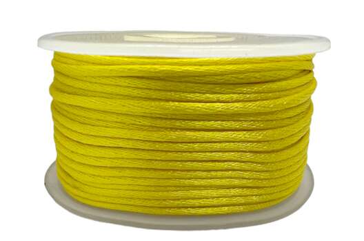 Шнур атласный, 2 мм, желтый (3014)