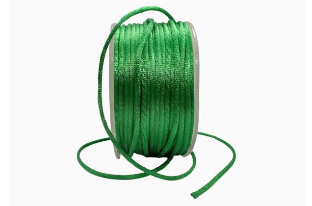 Шнур атласный, 2 мм, зеленый (3042) 1