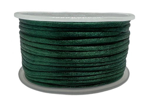 Шнур атласный, 2 мм, темно-зеленый (3047)