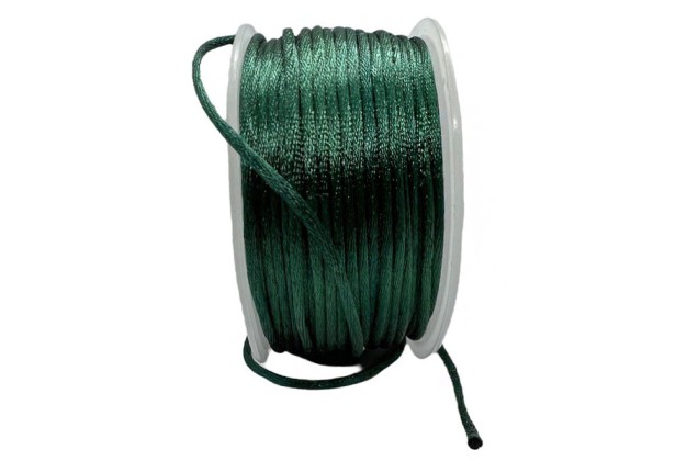 Шнур атласный, 2 мм, темно-зеленый (3047) 1