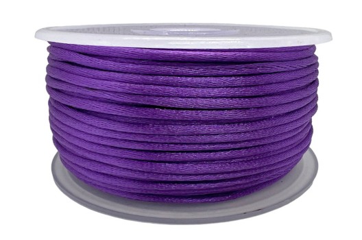Шнур атласный, 2 мм, фиолетовый (3118)