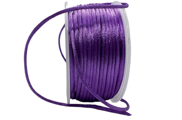 Шнур атласный, 2 мм, фиолетовый (3118) 1