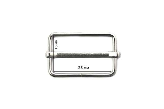 Шлевка металлическая, 25х15 мм, никель