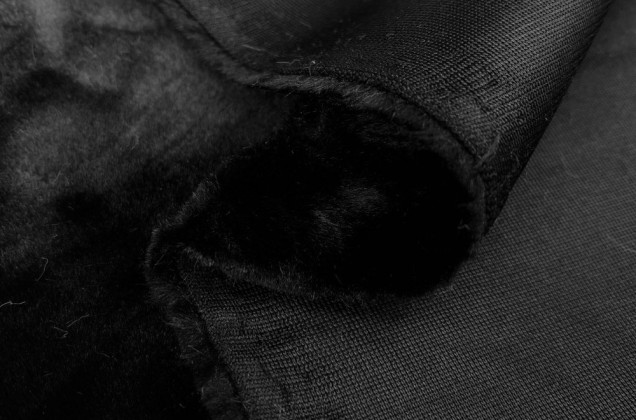 Искусственный мех Кролик, черный 2