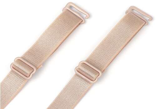 Бретели для бюстгальтера 15 мм, бежевые