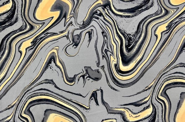 Армани Шелк, Fluid Art серый с желтым 1