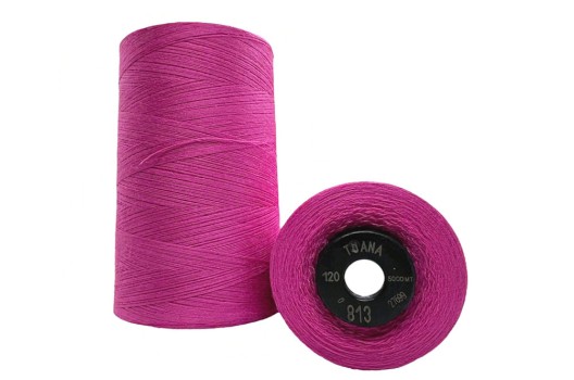 Нитки швейные универсальные Tuana №120 (5000 м) цвет 813 ярко-розовый