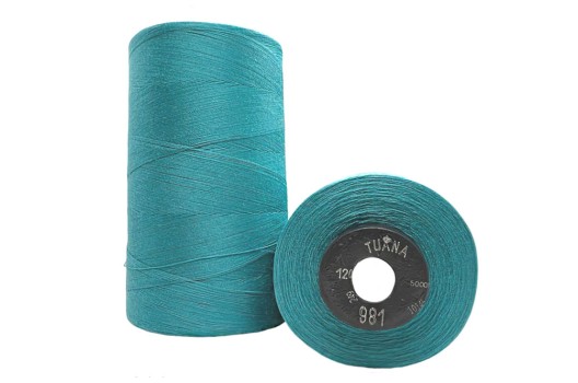 Нитки швейные универсальные Tuana №120 (5000 м) цвет 981 ярко-бирюзовый