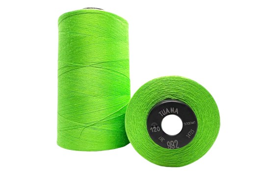 Нитки швейные универсальные Tuana №120 (5000 м) цвет 992 ярко-зеленый