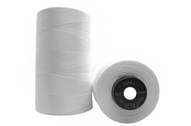 Нитки швейные универсальные Tuana №120 (5000 м) цвет белый