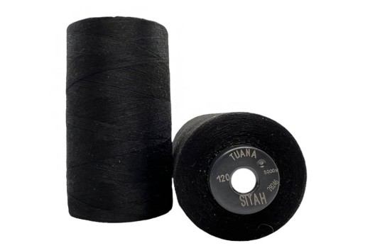 Нитки швейные универсальные Tuana №120 (5000 м) цвет черный