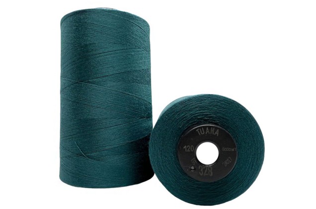 Нитки швейные универсальные Tuana №120 (5000 м) цвет 328 темно-бирюзовый