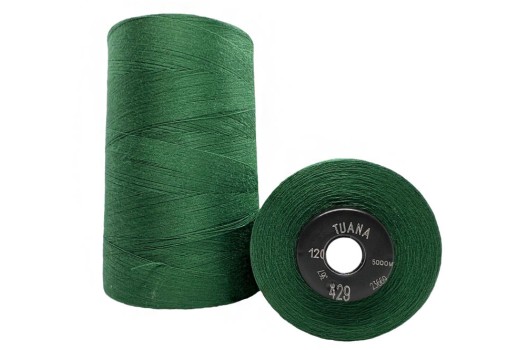 Нитки швейные универсальные Tuana №120 (5000 м) цвет 429 темно-зеленый