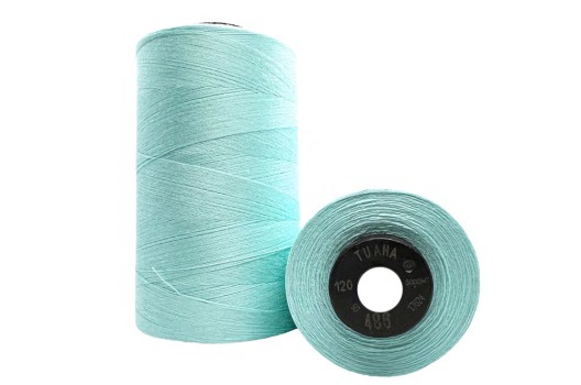 Нитки швейные универсальные Tuana №120 (5000 м) цвет 486 мятно-голубой