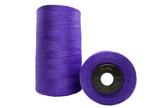 Нитки швейные универсальные Tuana №120 (5000 м) цвет 508 фиолетовый