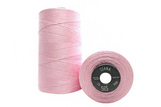 Нитки швейные универсальные Tuana №120 (5000 м) цвет 565 нежно-розовый