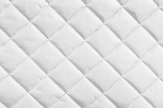 Курточная стежка Дюспо на синтепоне белая, Ромбы 5.5 см 2