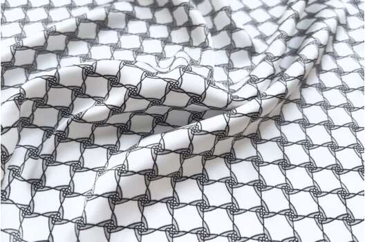 Армани Шелк, Геометрический орнамент белый