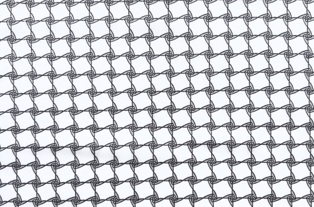 Армани Шелк, Геометрический орнамент белый 4