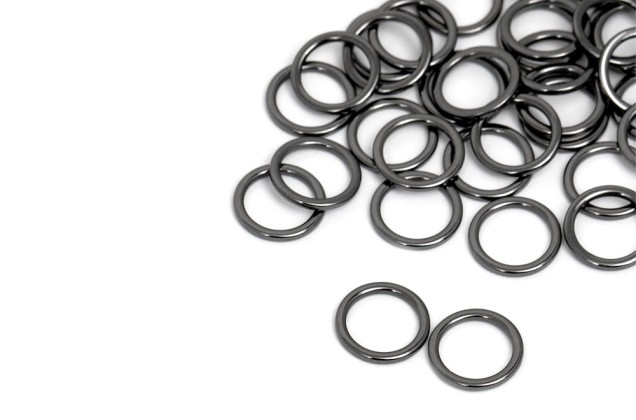 Кольцо для купальника, металл, черный никель, 10 мм