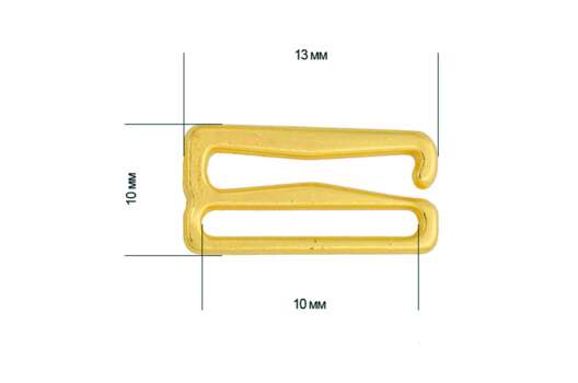 Крючок для бюстгальтера, металл, золотой, 10 мм