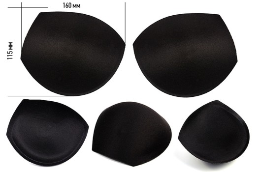 Чашечки корсетные с эффектом push-up, размер 85, черные