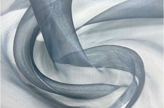 Органза, серо-голубая