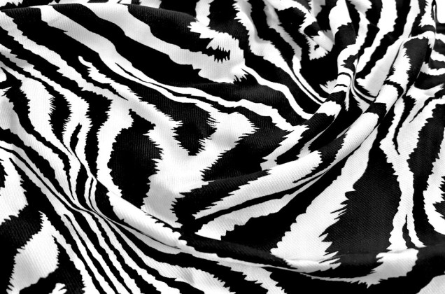 Штапель твил, Бенгальский тигр черно-белый