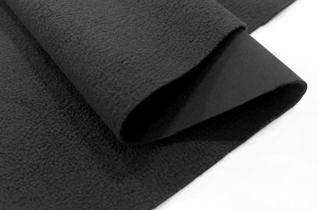 Курточная ткань Софтшелл с мембраной, черный/черный (56028) 2