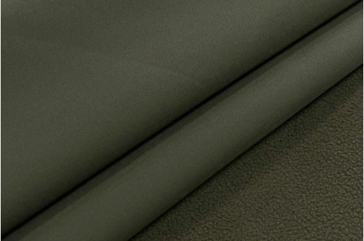 Курточная ткань Софтшелл с мембраной, хаки (56306)