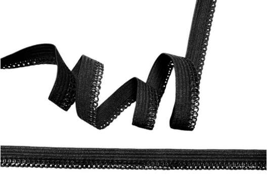 Резинка бельевая (ажурная) 10 мм, черная