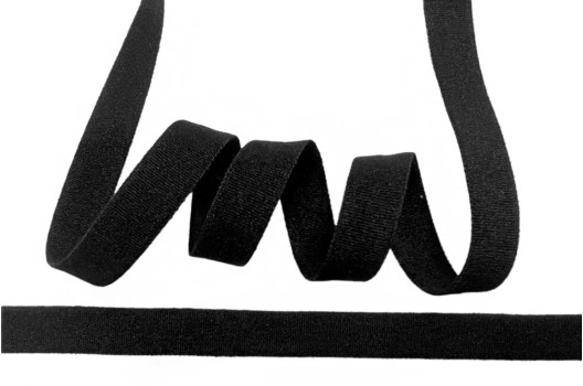 Резинка бельевая окантовочная матовая 10 мм, черная