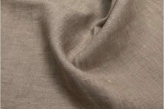 Лен костюмный с эффектом мятости 4С33 (598), светло-коричневый