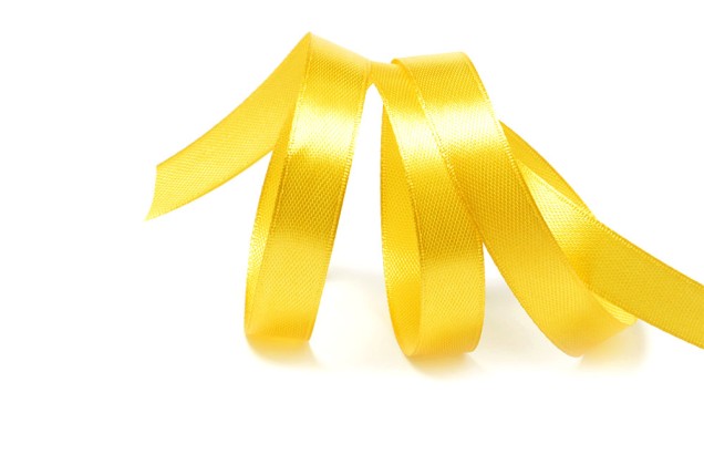 Лента атласная IDEAL, 12 мм, темно-желтая