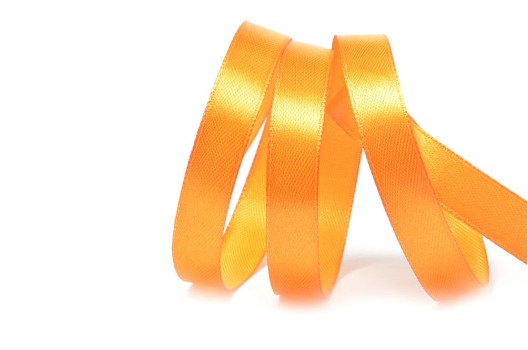 Лента атласная IDEAL, 12 мм, ярко-оранжевая