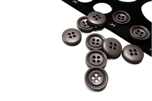 Пуговица пластиковая 4 прокола, 8960A, темно-коричневая, 15 мм