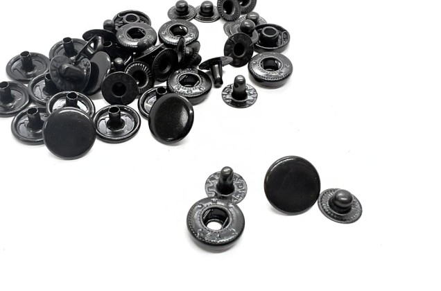 Кнопки установочные ALFA (S-образная), сталь, 12.5 мм, оксид