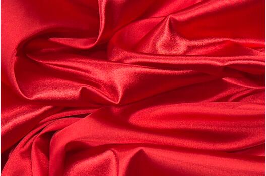 Атлас стрейч, красный