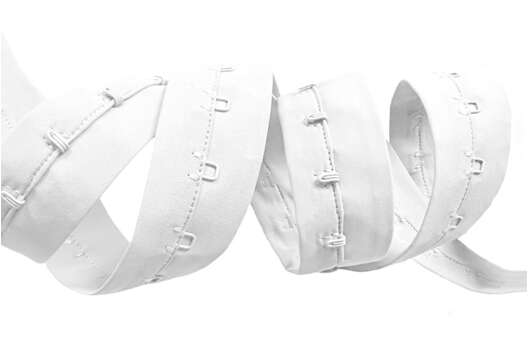 Крючки на ленте 1 ряд 28 мм, белые