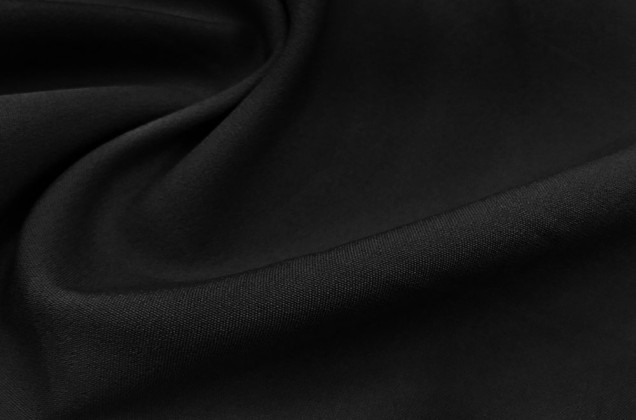 Костюмная ткань Орландо с вискозой, черная