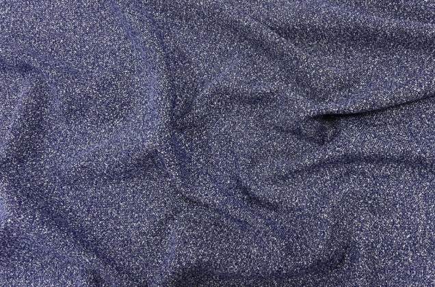 Костюмно-плательная ткань с шерстью, сине-белая, арт.10426, Италия 1