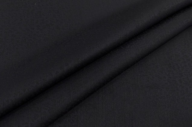 Костюмно-плательная шерсть, черная, арт.10893, Италия 2